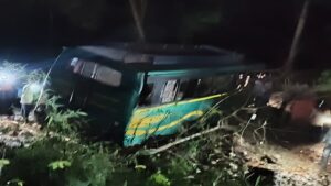 Accident In Balaghat : बेकाबू बस सड़क से नीचे उतरी, 25 से अधिक बराती घायल