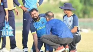 सैयद मुश्ताक अली ट्रॉफी 2024 बंगाल बनाम मध्य प्रदेश मैच खेलते समय मोहम्मद शमी को पीठ में हल्का झटका महसूस हुआ