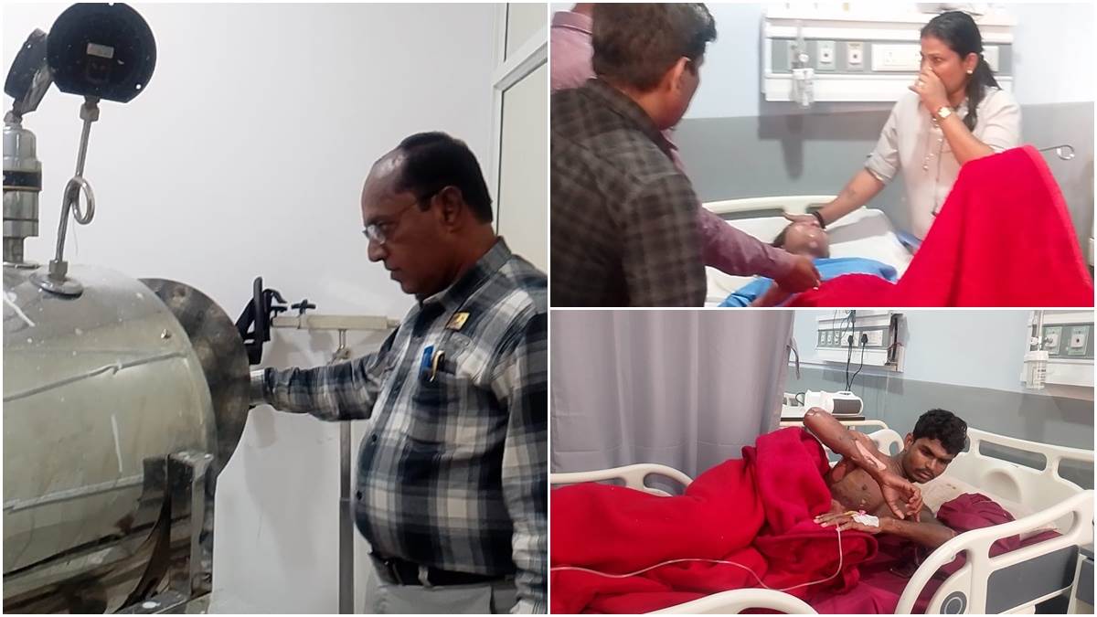 250°F पर ओटी के औजारों को साफ करने वाली मशीन का खुल गया ढक्कन, दो कर्मचारी झुलसे