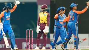 IND W बनाम WI W पहला T20I हाइलाइट्स भारतीय टीम ने वेस्टइंडीज को 49 रनों से हराया जेमिमा रोड्रिग्स और टिटास साधु