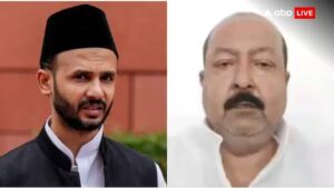 एआईएमआईएम ने दावा किया कि बीजेपी सपा सांसद जिया उर रहमान बर्क को अगला आजम खान बनाने की साजिश रच रही है