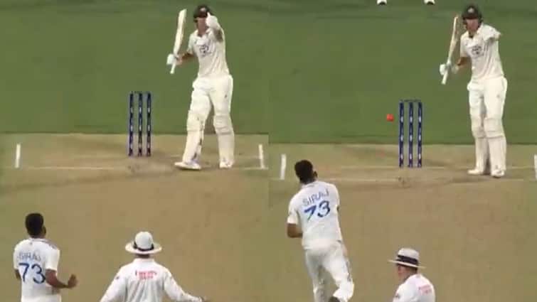 IND Vs AUS दूसरे एडिलेड पिंक बॉल टेस्ट में मोहम्मद सिराज ने मार्नस लाबुशेन पर गुस्सा किया और उनकी ओर गेंद फेंकी, देखें