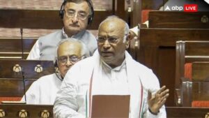राज्यसभा में मल्लिकार्जुन खड़गे ने बीजेपी पर हमला बोला और कविता के जरिए पीएम मोदी और उनकी नीतियों पर सवाल उठाए
