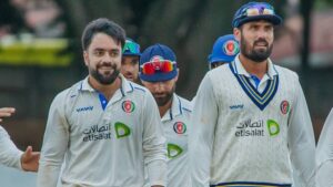 राशिद खान ने जिम्बाब्वे के खिलाफ दूसरे टेस्ट AFG बनाम ZIM बुलावायो में 10 विकेट लिए।