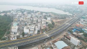 Aramghar Flyover Inauguration Hyderabad Infrastructure BJP Protest AIMIM Flags T Raja Singh ann