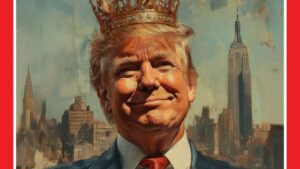 व्हाइट हाउस पोस्ट डोनाल्ड ट्रम्प के साथ राजा कैप्शन स्पार्क्स विवाद के साथ