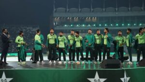 चैंपियंस ट्रॉफी के लिए पाकिस्तान न्यू जर्सी 2025 अनावरण गद्दाफी स्टेडियम उद्घाटन समारोह बाबर आज़म