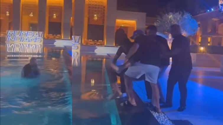 रोहित, तिलक और सूर्यकुमार ने मिलकर किसे स्विमिंग पूल में फेंका? वीडियो हुआ वायरल