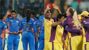 मुंबई इंडियंस ने WPL प्लेऑफ की ओर बढ़ाए कदम, यूपी को 6 विकेट से रौंदा मुंबई इंडियंस ने WPL प्लेऑफ की ओर बढ़ाए कदम, यूपी को 6 विकेट से रौंदा