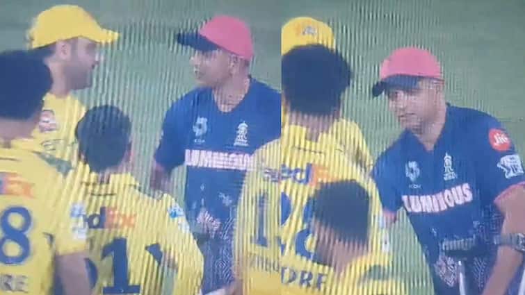 एमएस धोनी ने दिखाई दरियादिली, बैसाखी का सहारा लेने को मजबूर राहुल द्रविड़ का हाल जानने पहुंचे