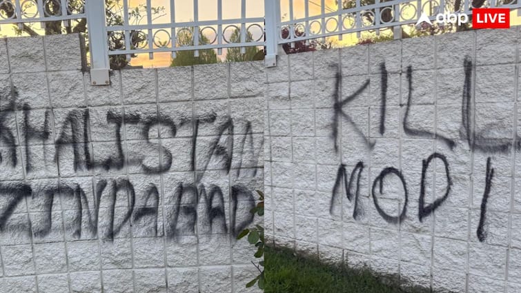 कनाडा: खालिस्तानियों ने वैंकूवर के गुरुद्वारे में मचाया तांडव, दीवारों पर लिखे खालिस्तान समर्थक