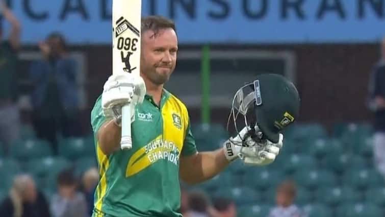 डिविलियर्स ने ऑस्ट्रेलिया की उड़ा दी धज्जियां, 39 गेंद में शतक; अफ्रीका ने दिया 242 का लक्ष्य