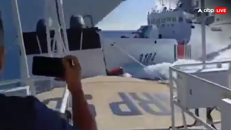 फिलीपींस की नाव का पीछा कर रहे थे चीन की नौसेना के जहाज, आपस में ही भिड़ गए, देखें वीडियो