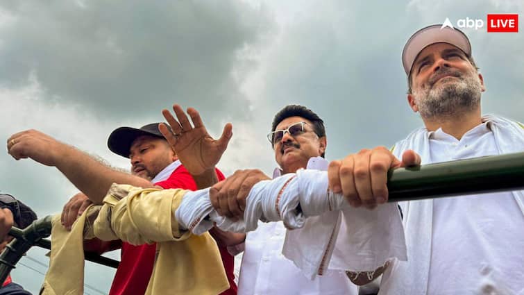 राहुल की वोटर अधिकार यात्रा के लिए बिहार पहुंचे स्टालिन, भाजपा ने किया विरोध, कहा – ‘दम है तो..