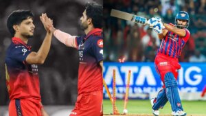 चिन्नास्वामी के बैटिंग विकेट पर लखनऊ के बल्लेबाजों का सरेंडर, 146 पर ढेर; रसिख सलाम का ‘चौका’