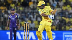 डेथ ओवरों में निकला CSK की बैटिंग का दम, सैमसन-म्हात्रे चले, दुबे-गायकवाड़ फ्लॉप, KKR को 193 का