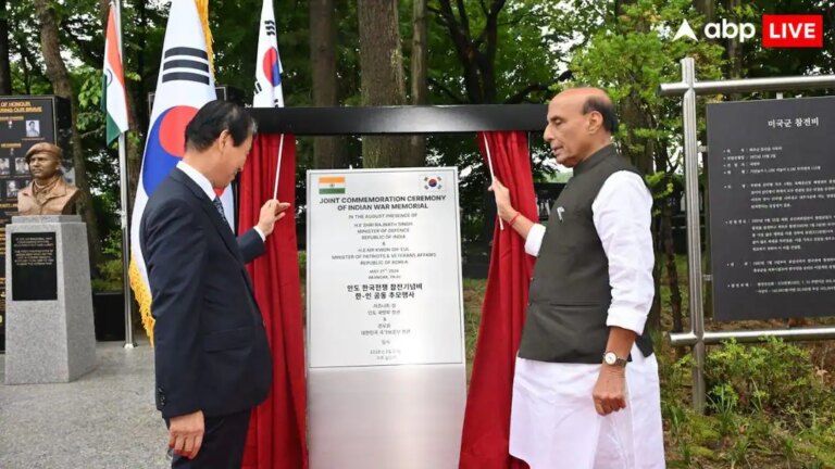सियोल में भारतीय सैनिकों की याद में बना वॉर मेमोरियल, राजनाथ सिंह ने किया उद्घाटन, जानें क्या ह सियोल में भारतीय सैनिकों की याद में बना वॉर मेमोरियल, राजनाथ सिंह ने किया उद्घाटन, जानें क्या ह