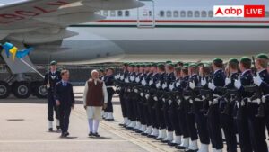 स्वीडन पहुंचे PM मोदी, लड़ाकू विमानों ने किया एस्कॉर्ट, व्यापार-रक्षा सहयोग पर होगी बड़ी चर्चा स्वीडन पहुंचे PM मोदी, लड़ाकू विमानों ने किया एस्कॉर्ट, व्यापार-रक्षा सहयोग पर होगी बड़ी चर्चा